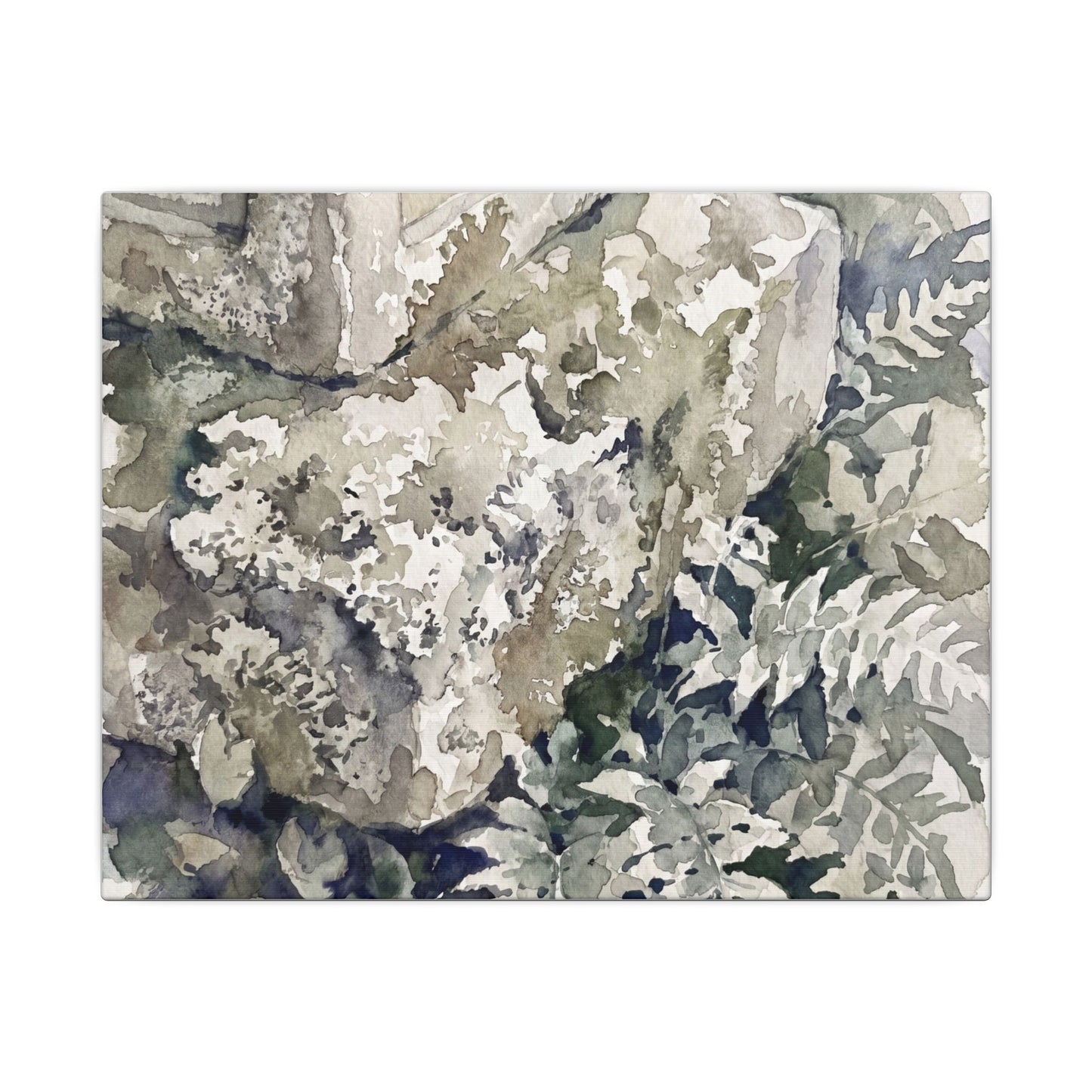 Stone Lantern Watercolor Canvas Art | Elegant Japandi Art