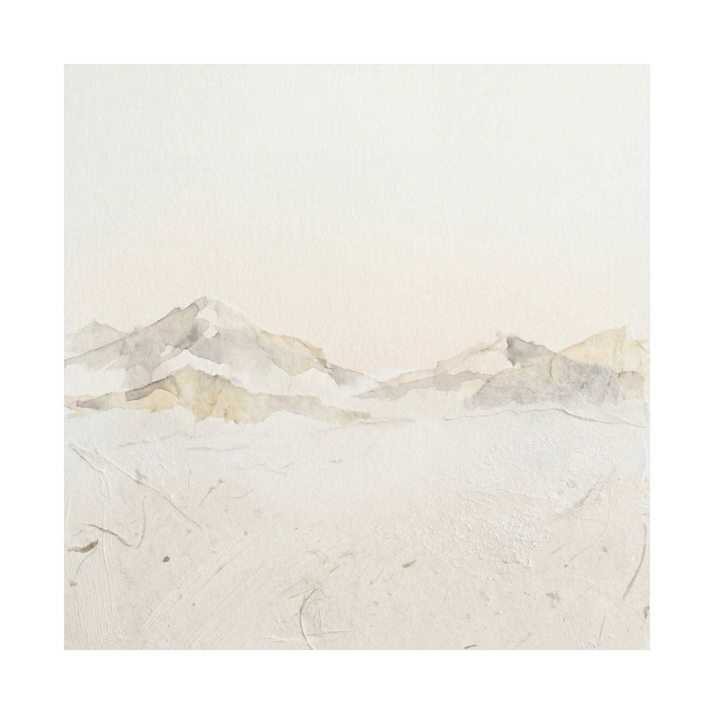 Winter Mountain Mist Texture Wall Art Print | Elegant Decor
