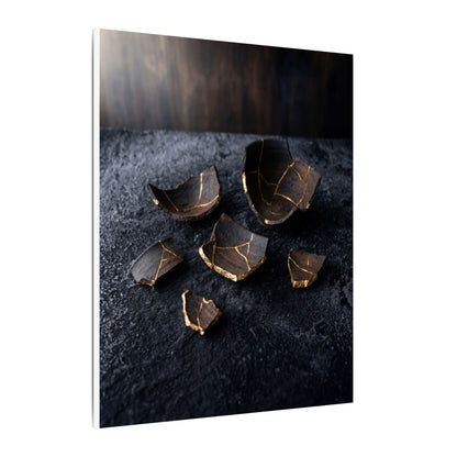 Winter Broken Pottery Shadow Zen Canvas Art | Bold Decor
