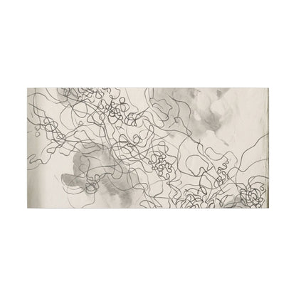 Summer Shadow Play Minimal Line Canvas Art | Earthy Decor