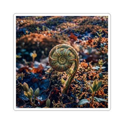 Dappled Fern Unfurling Sticker - Kintsugi Seijaku