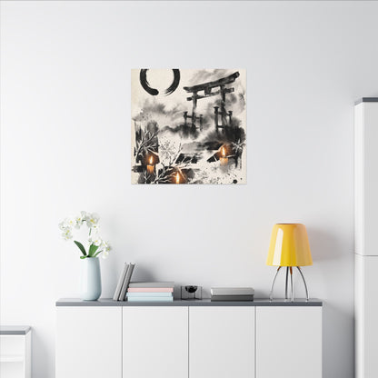 Candlelight Torii Gate Canvas Art - Zen Datsuzoku