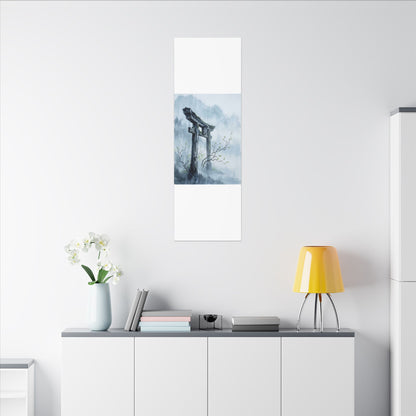 Torii Gate Canvas Art | Spring Zen Sumi E Art
