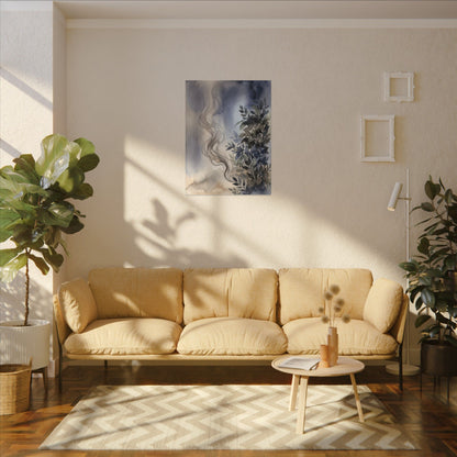 Incense Smoke Summer Canvas Art | Japandi Cozy Design