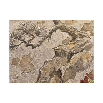 Pine Tree Canvas Art | Winter Japandi Japanese Pattern Art