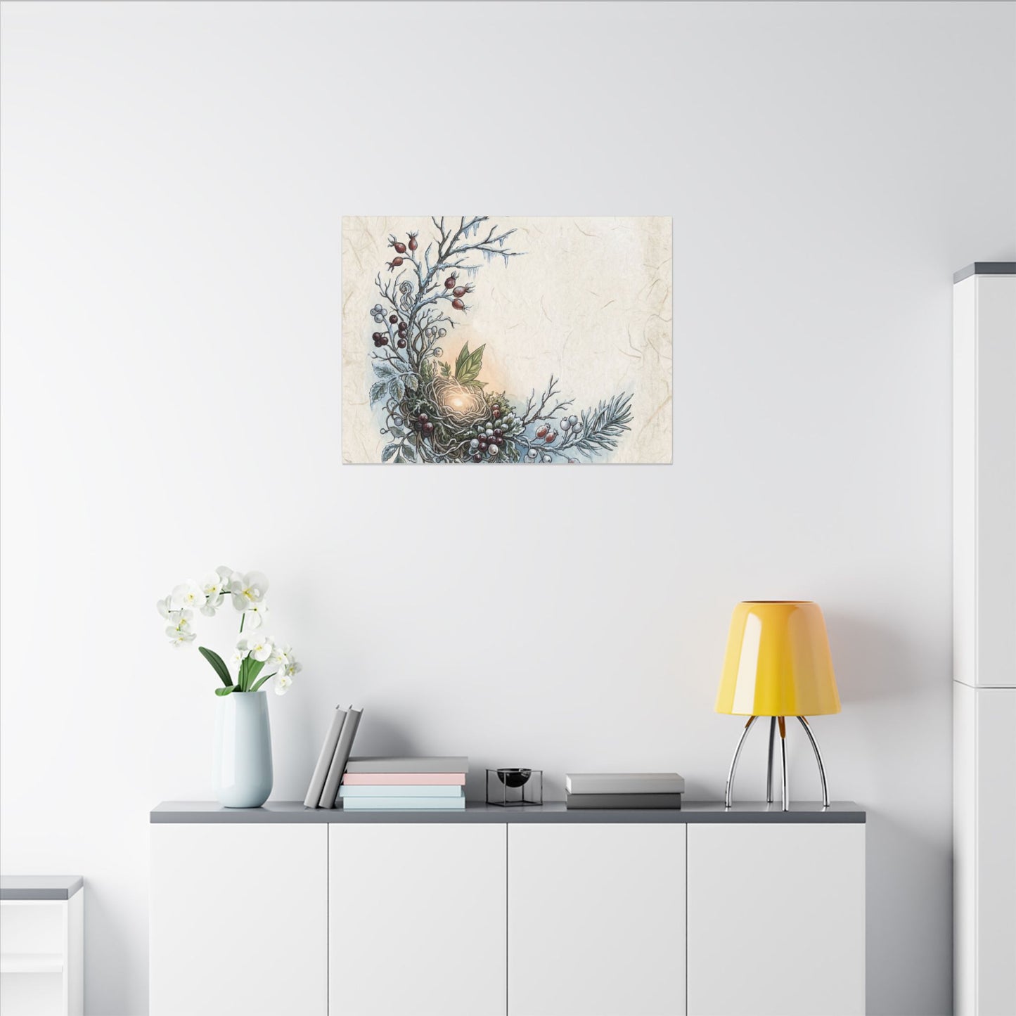 Winter Shoji Screen Forest Whimsy Canvas Art | Enchanting Decor