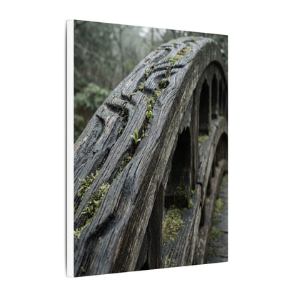 Overcast Wooden Bridge Canvas Art - Japandi Kanso