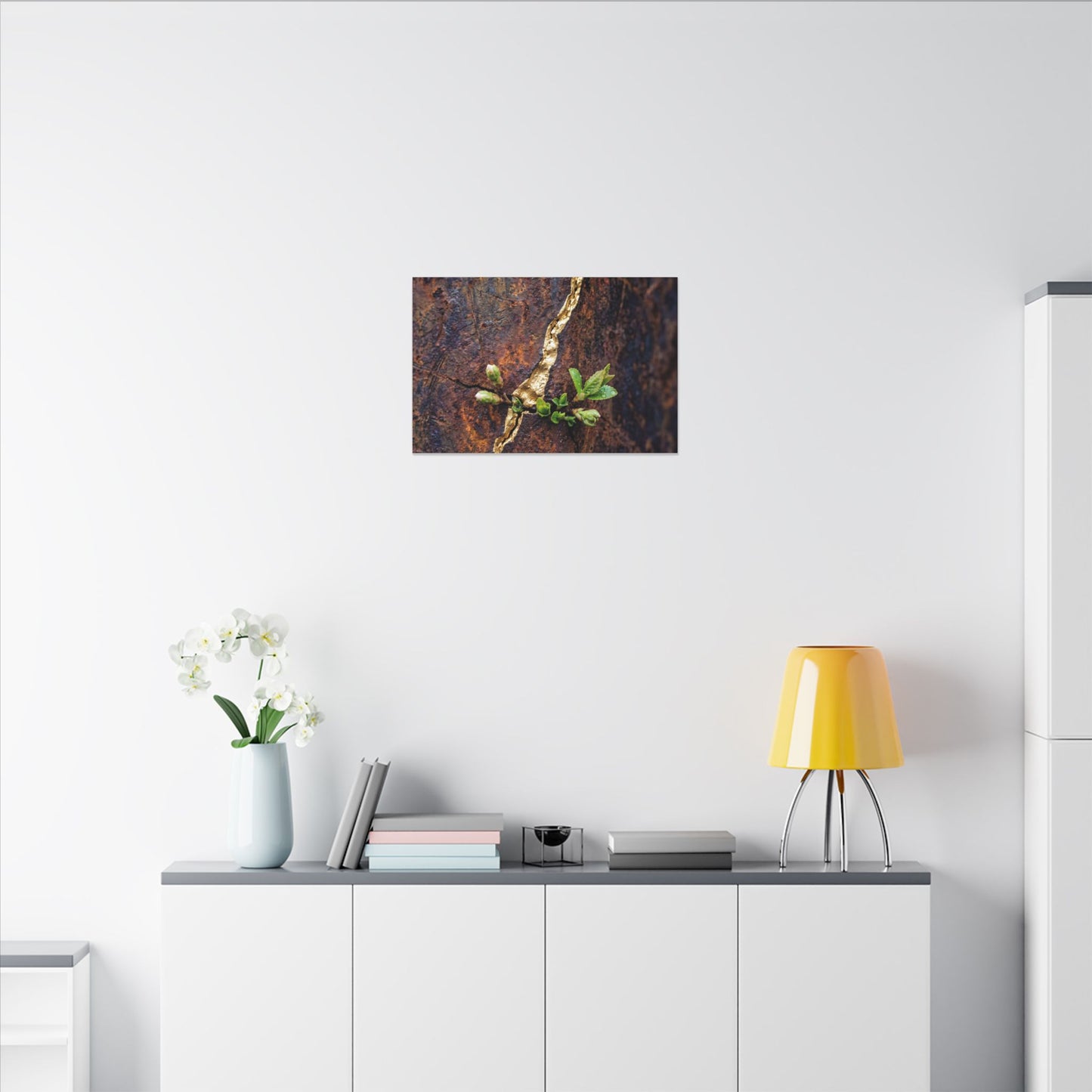 Overcast Rust Patina Canvas Art - Kintsugi Datsuzoku
