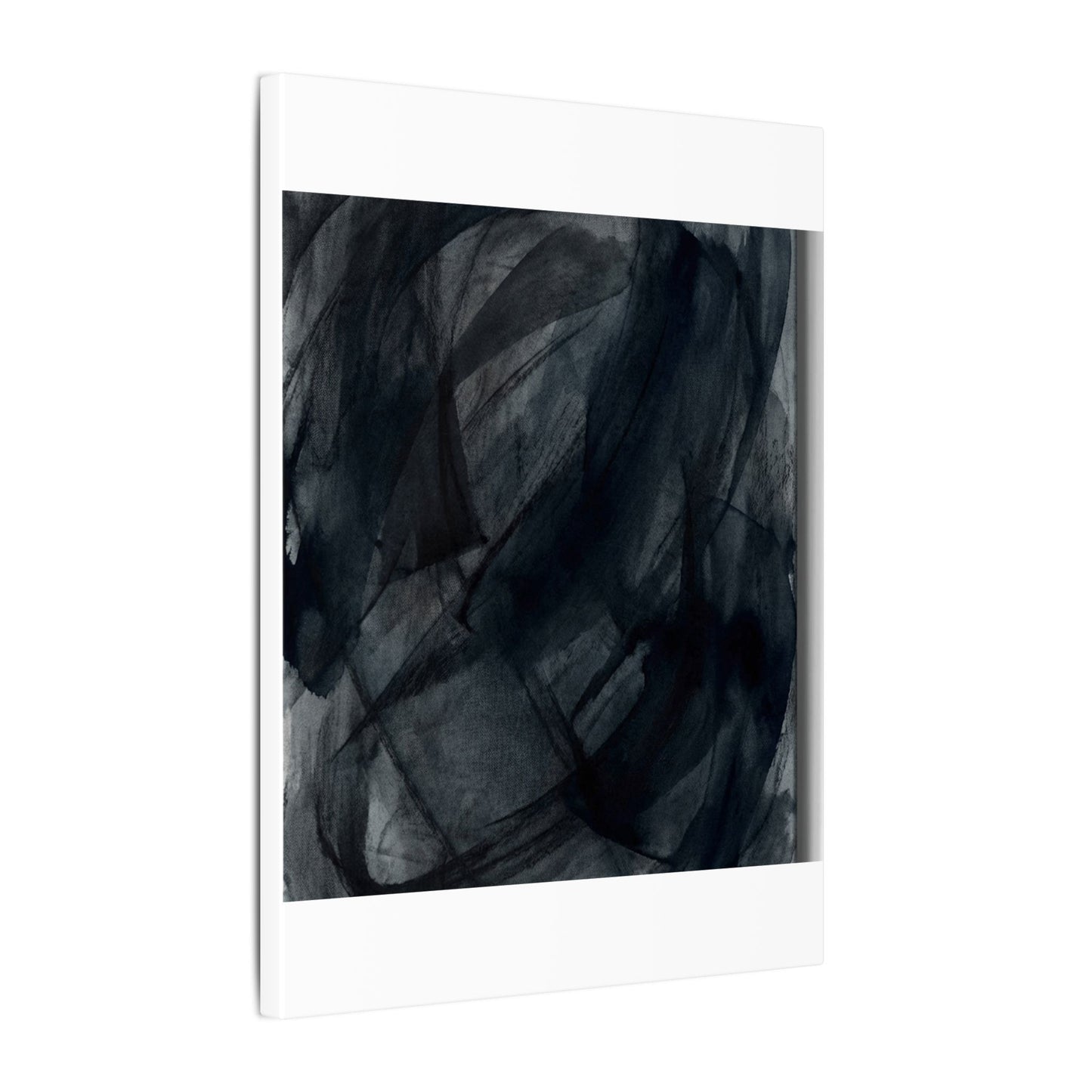 Deep Tones Dark Japandi Charcoal Canvas Art
