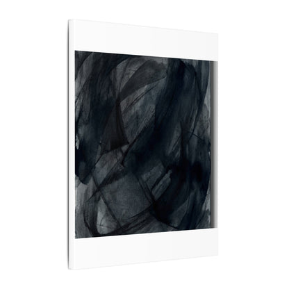 Deep Tones Dark Japandi Charcoal Canvas Art