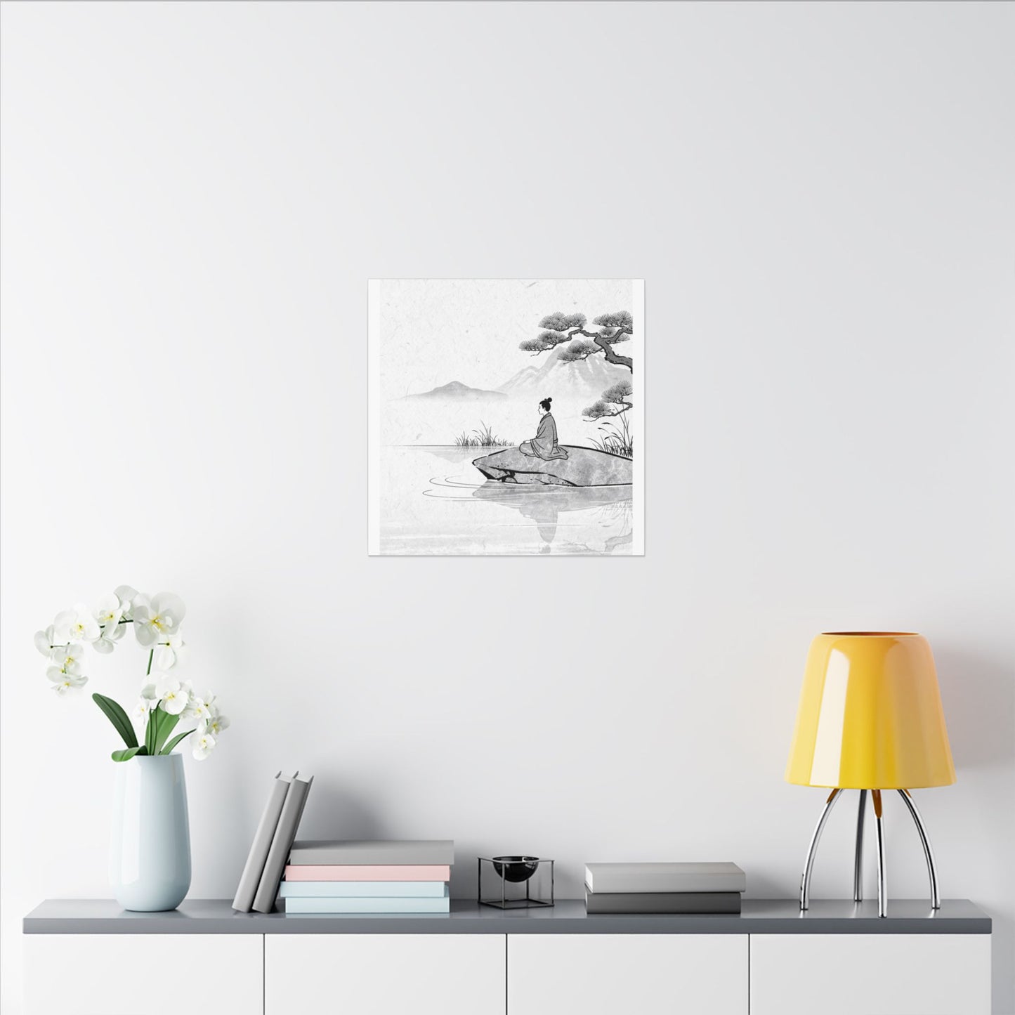 Meditation Harmonious Zen Ukiyo-e Canvas Art