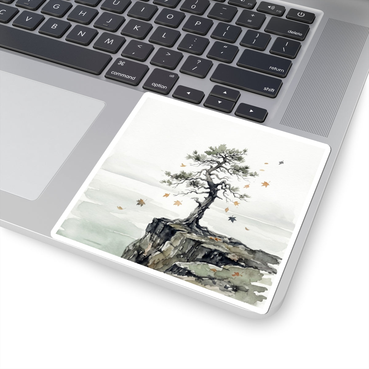 Pine Tree Sticker | Autumn Japandi Watercolor Art