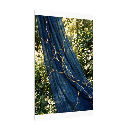 Resilient Silk Drape Canvas Art - Gold Repair Kintsugi