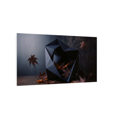 Dark Japandi Paper Fold in Dawn | Shadow Zen Canvas Art