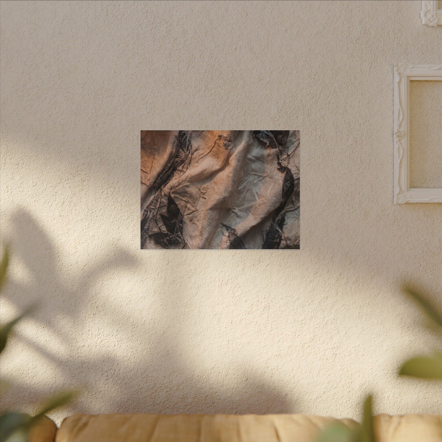 Candlelight Silk Drape Canvas Art - Japandi Mono No Aware