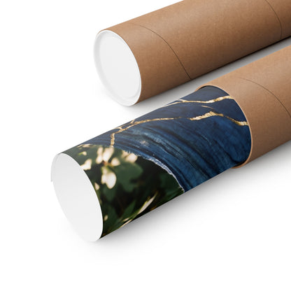 Silk Drape Wall Art Print | Summer Kintsugi Gold Repair Art