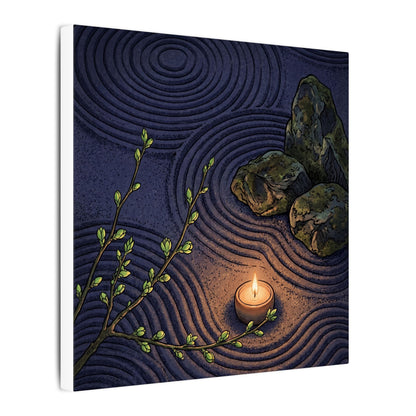 Mono No Aware Rock Garden Canvas Art - Zen Ukiyo E Inspired