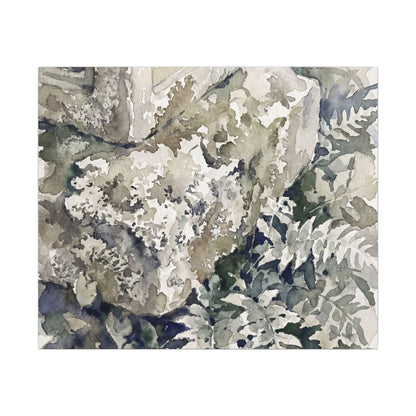Stone Lantern Watercolor Canvas Art | Elegant Japandi Art