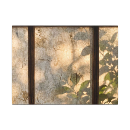 Golden Hour Shoji Screen Canvas Art - Japandi Mono No Aware