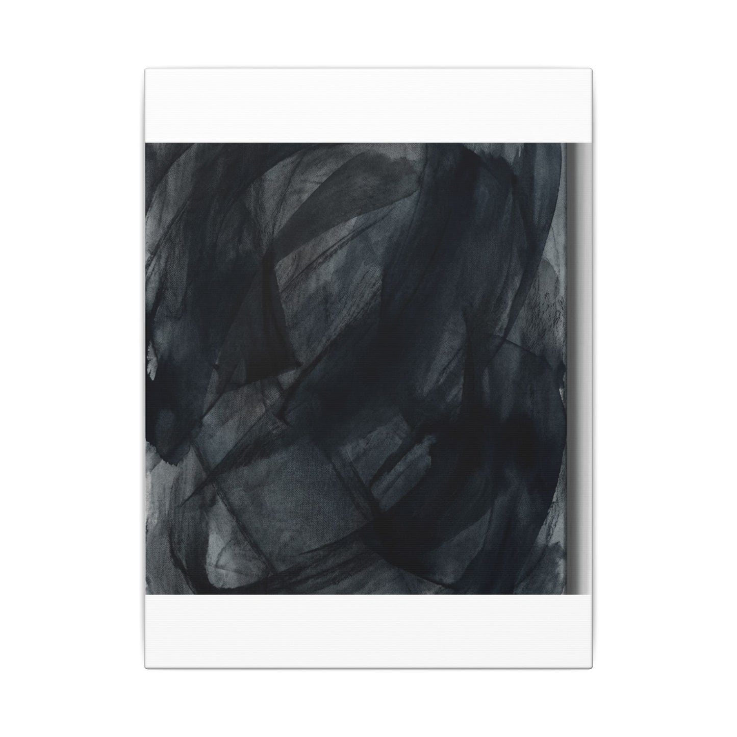 Deep Tones Dark Japandi Charcoal Canvas Art