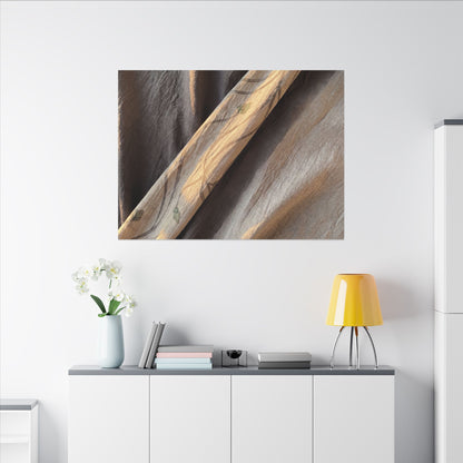 Warm Silk Drape Canvas Art - Japanese Pattern Japandi