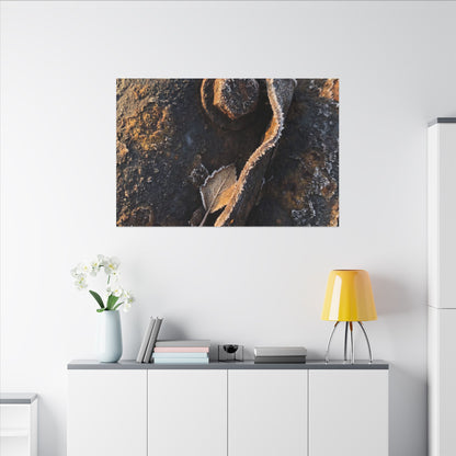 Moody Rust Patina Canvas Art - Moody Minimal Dark Japandi