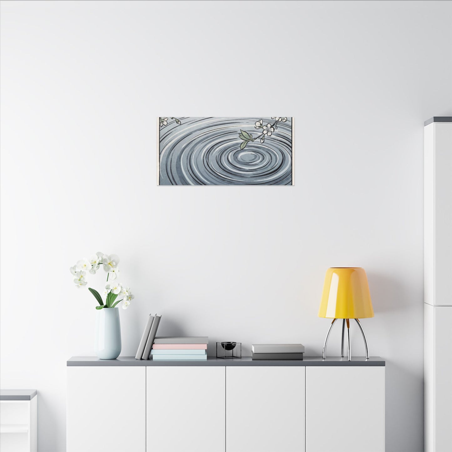 Calm Water Ripple Canvas Art - Ukiyo E Inspired Zen