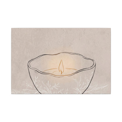 Ceramic Bowl Minimal Line Canvas Art | Neutral Japandi Art