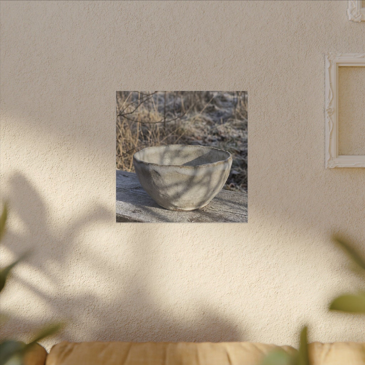 Dappled Ceramic Bowl Canvas Art - Japandi Fukinsei