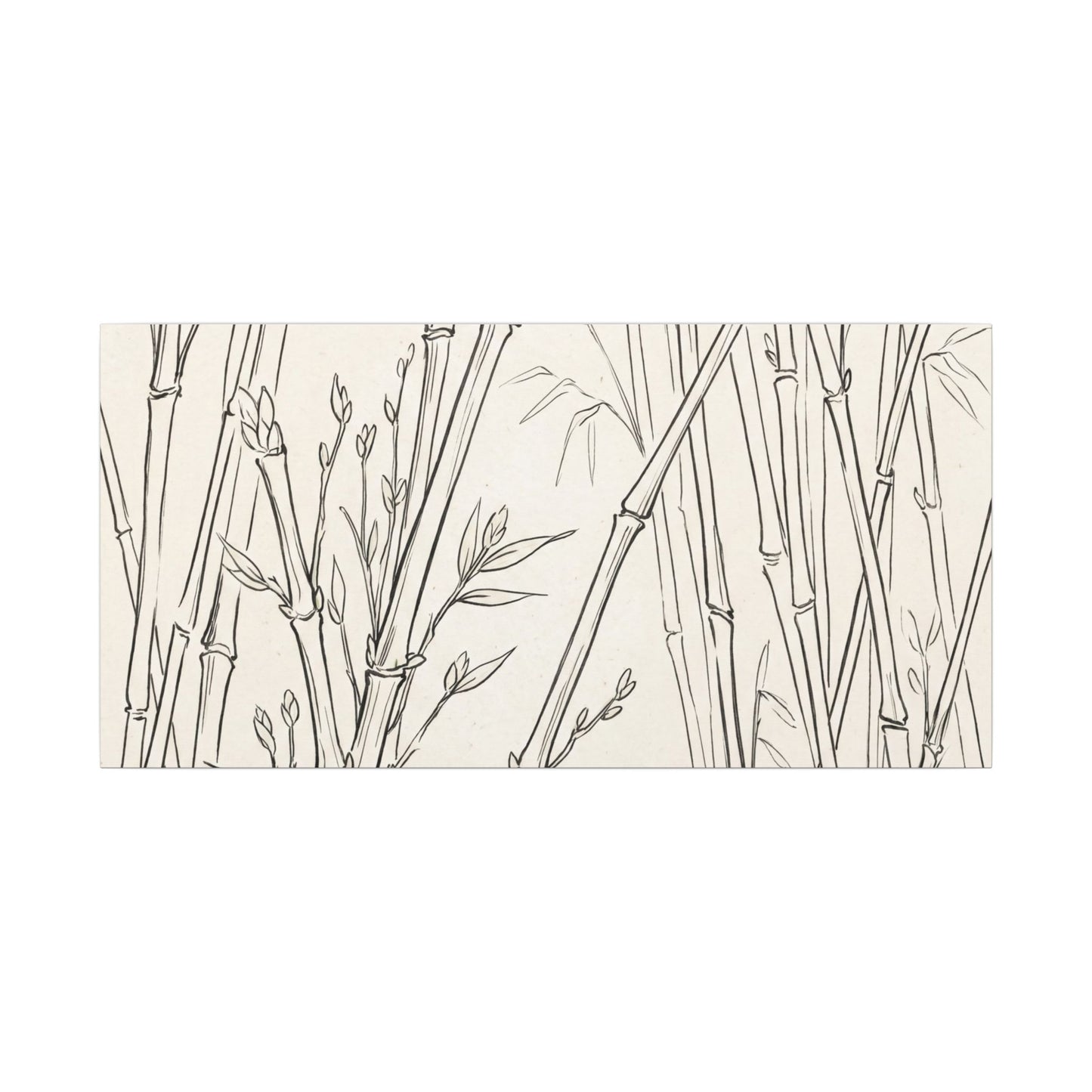 Candlelight Bamboo Grove Canvas Art - Japandi Fukinsei