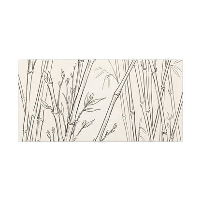 Candlelight Bamboo Grove Canvas Art - Japandi Fukinsei