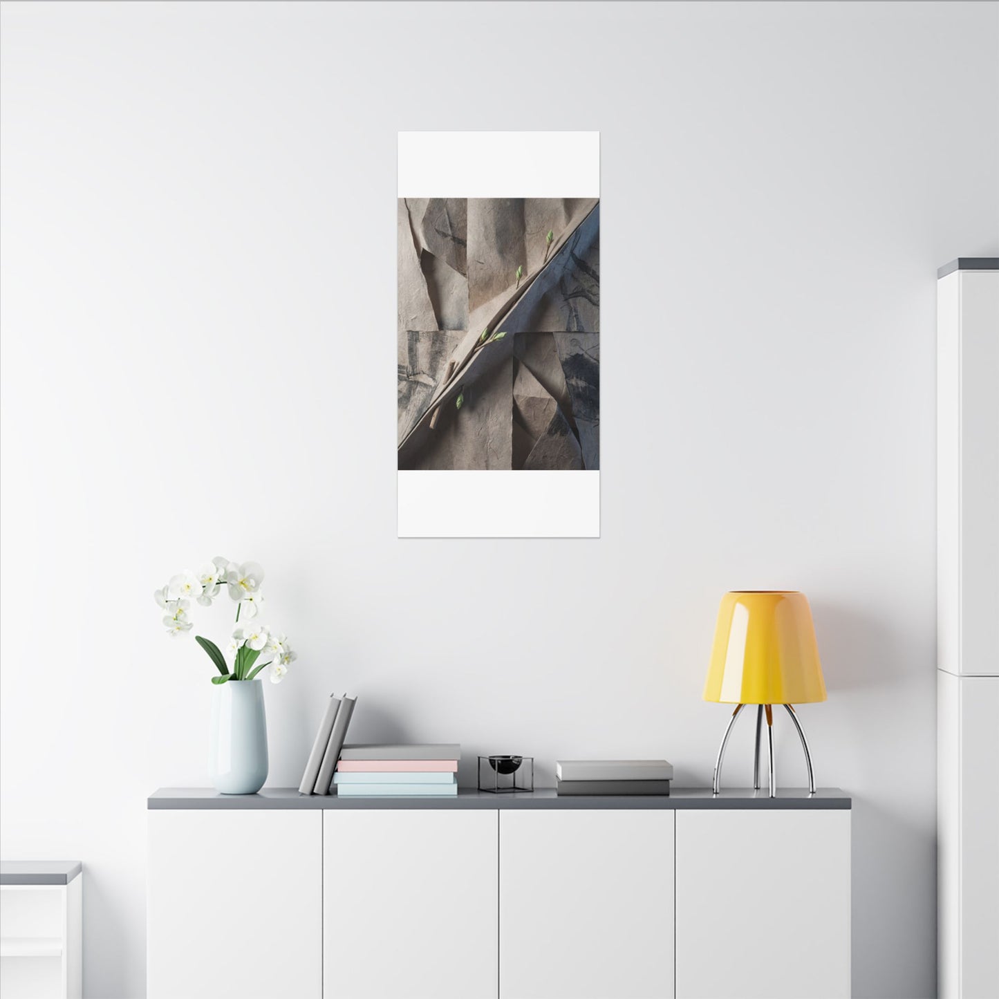 Paper Fold Canvas Art | Spring Japandi Japanese Pattern Art