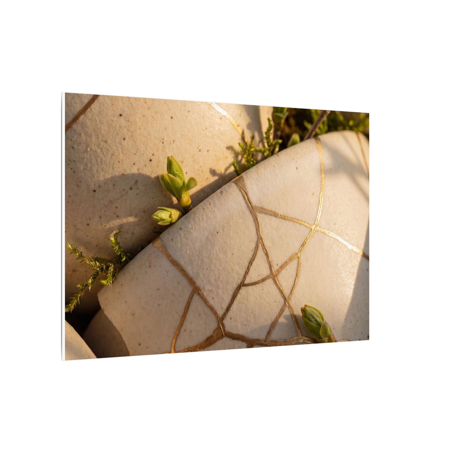 Spring Broken Pottery Gold Vein Canvas Art | Beautiful Decor