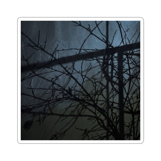 Dark Japandi Shadow Play in Moonlight | Moody Minimal Sticker
