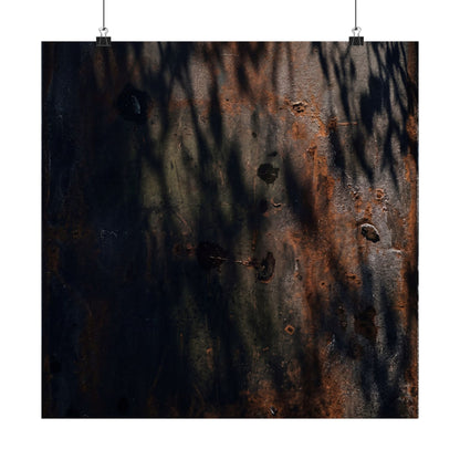 Atmospheric Rust Patina Wall Art Print - Shadow Zen Dark Japandi