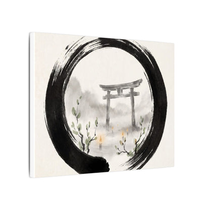 Spring Torii Gate Enso Canvas Art | Tranquil Decor