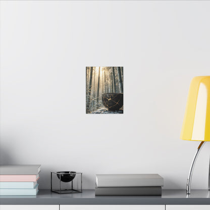 Fukinsei Bamboo Grove Canvas Art - Kintsugi Gold Repair