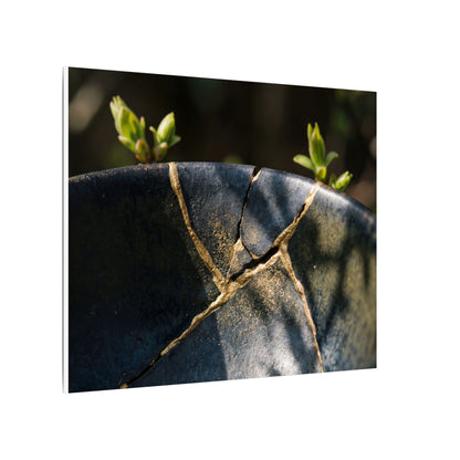 Seijaku Broken Pottery Canvas Art - Dark Japandi Shadow Zen