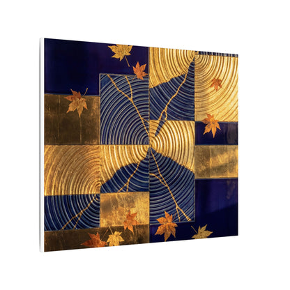 Autumn Water Ripple Crackle Gold Canvas Art | Artful Decor