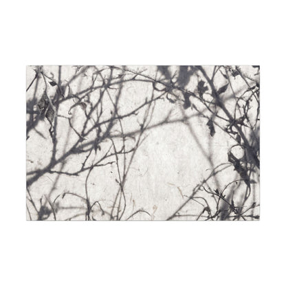 Winter Shadow Play Japanese Pattern Canvas Art | Elegant Decor