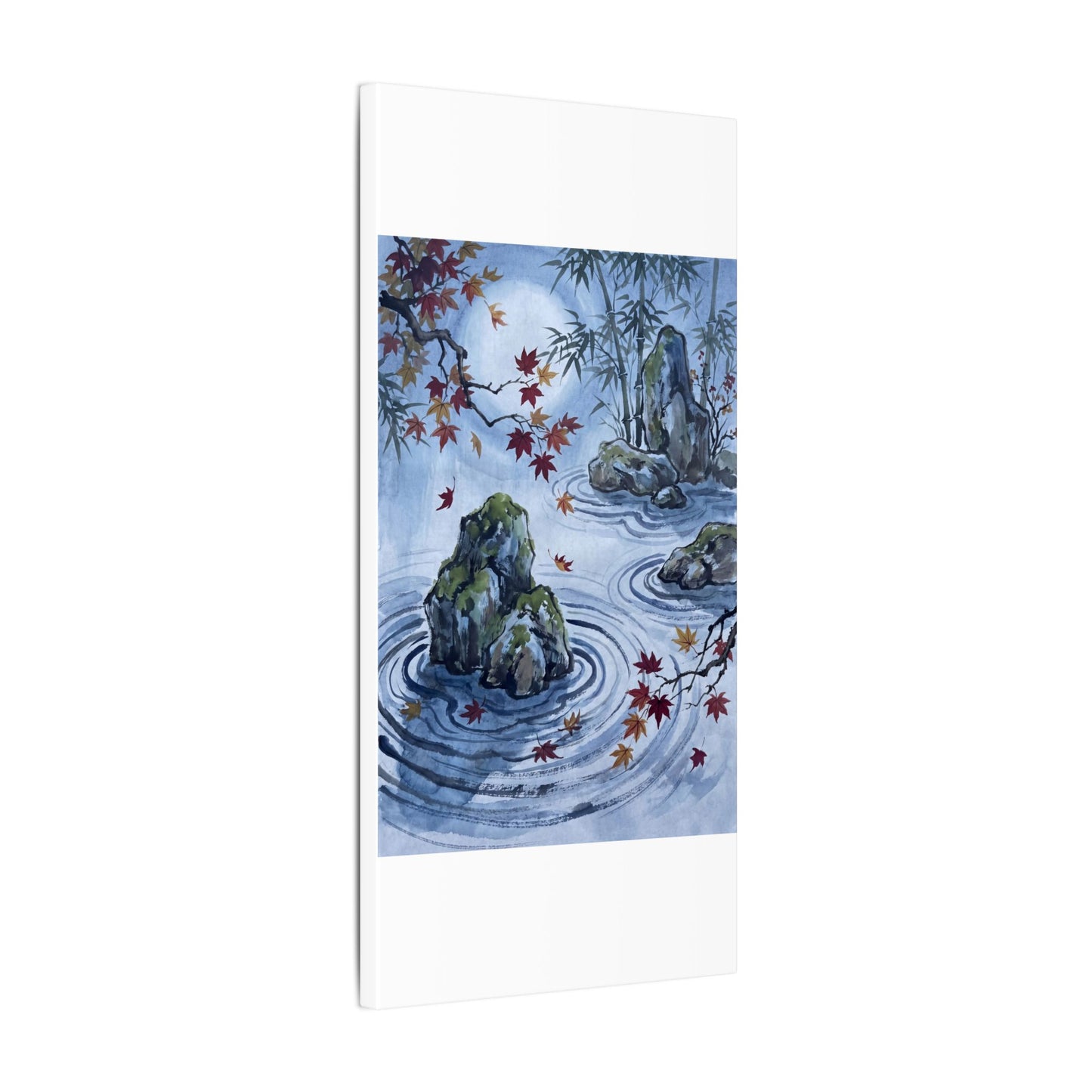 Rock Garden Autumn Canvas Art | Zen Tranquil Design