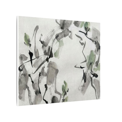 Zen Ink Brushstroke in Overcast | Sumi E Canvas Art