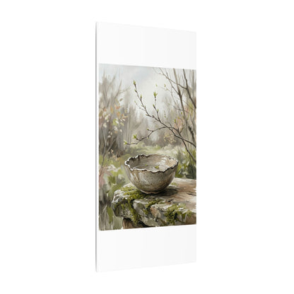 Japandi Ceramic Bowl in Overcast | Minimal Line Canvas Art