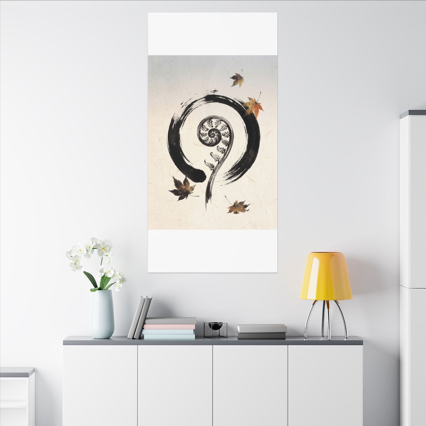 Fern Unfurling Autumn Canvas Art | Zen Peaceful Design
