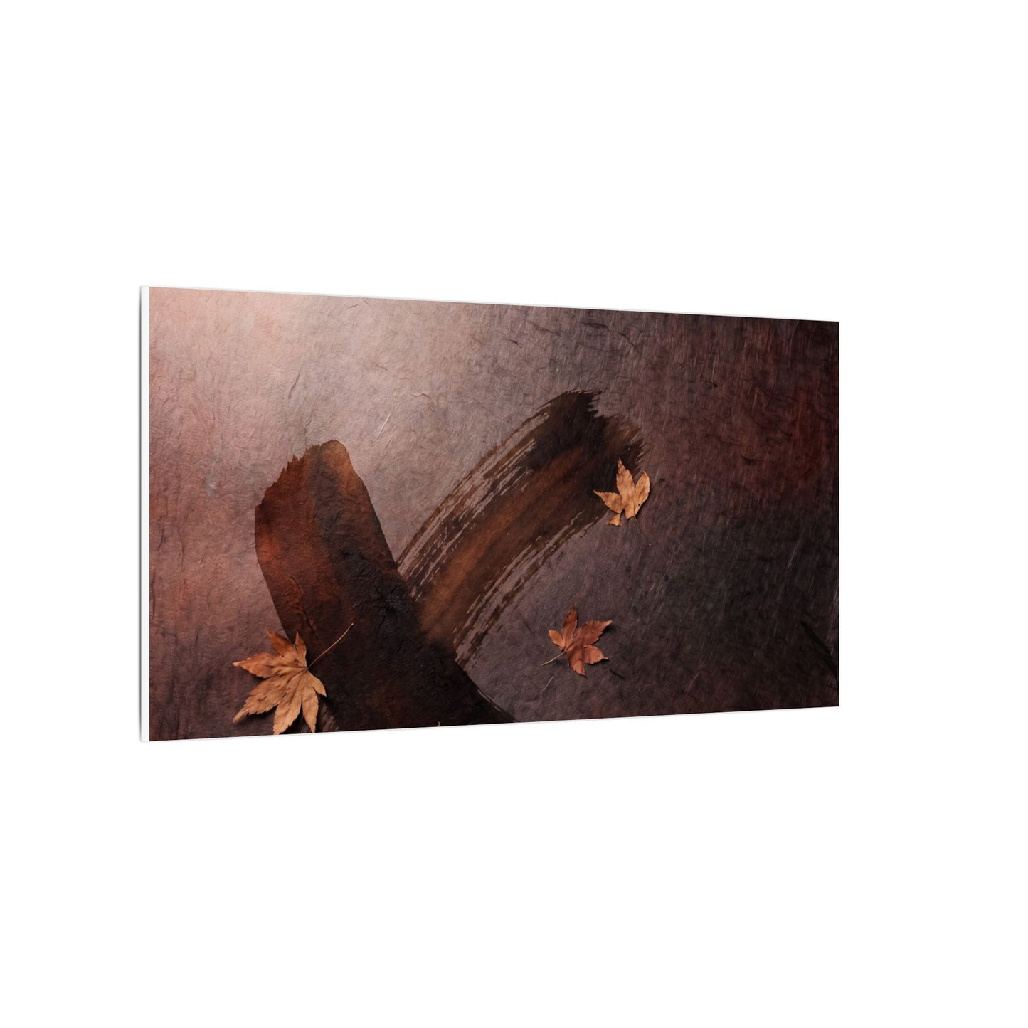 Moody Ink Brushstroke Canvas Art - Moody Minimal Dark Japandi