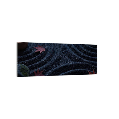 Seijaku Rock Garden Canvas Art - Dark Japandi Dark Texture