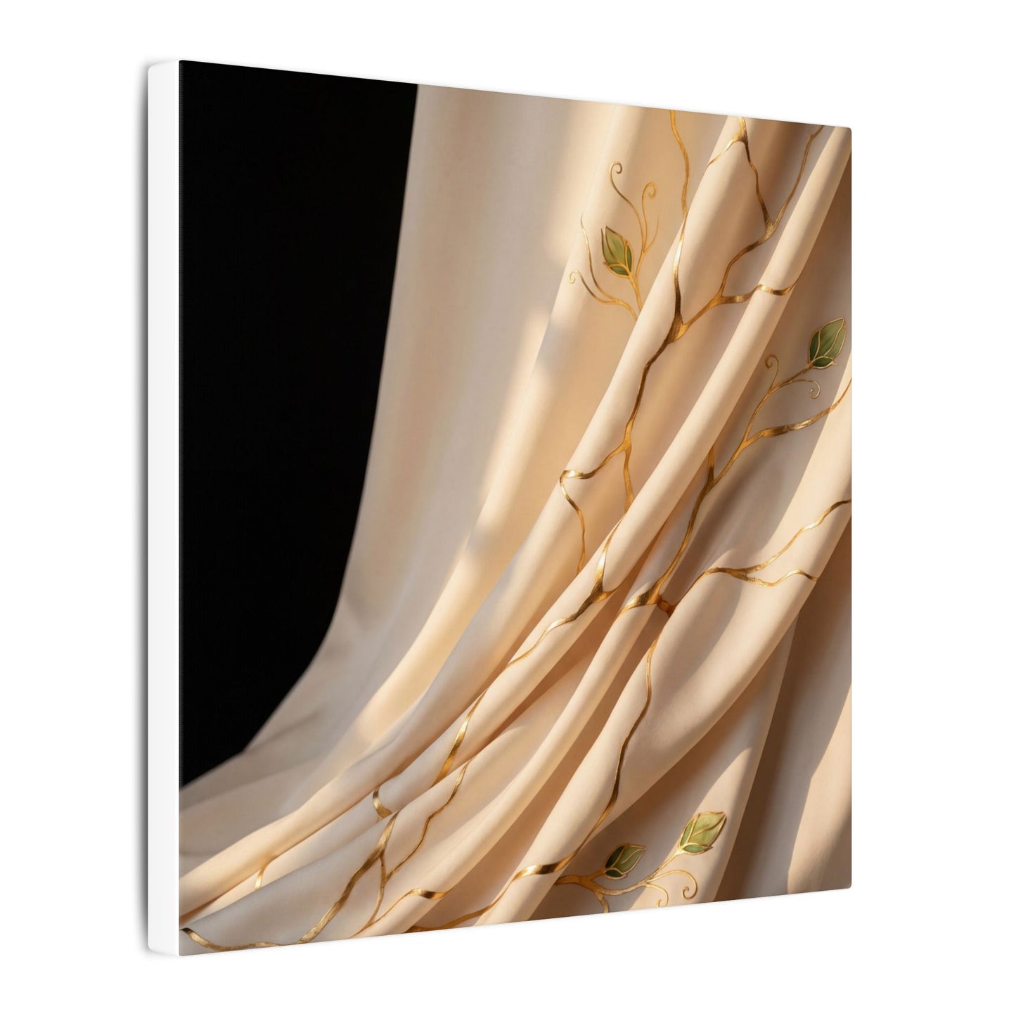 Golden Hour Silk Drape Canvas Art - Kintsugi Fukinsei