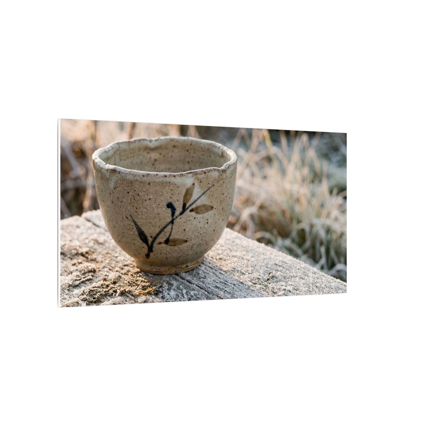 Golden Hour Ceramic Bowl Canvas Art - Japandi Ma