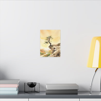 Golden Hour Pine Tree Canvas Art - Japandi Fukinsei