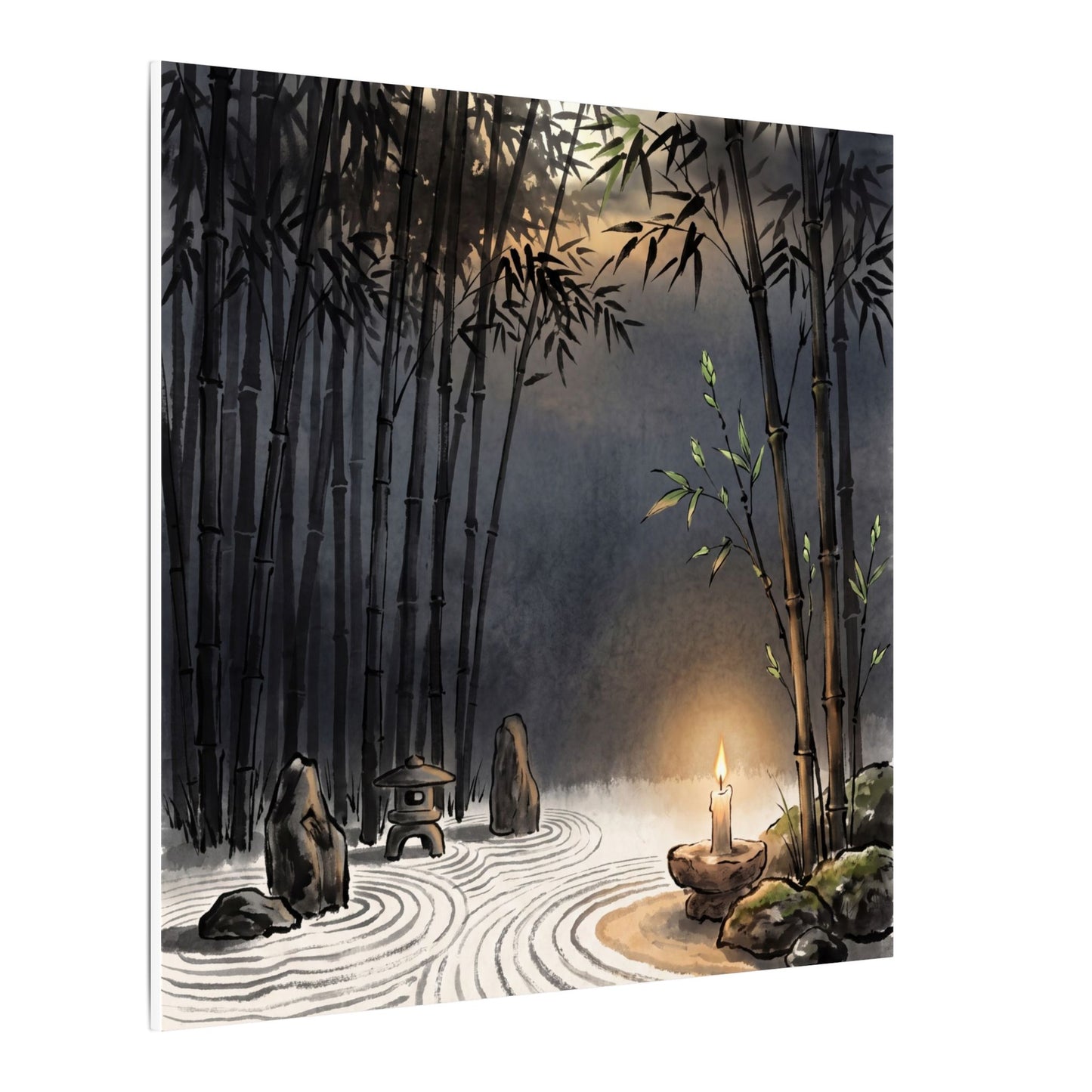 Tranquil Bamboo Grove Canvas Art - Karesansui Zen